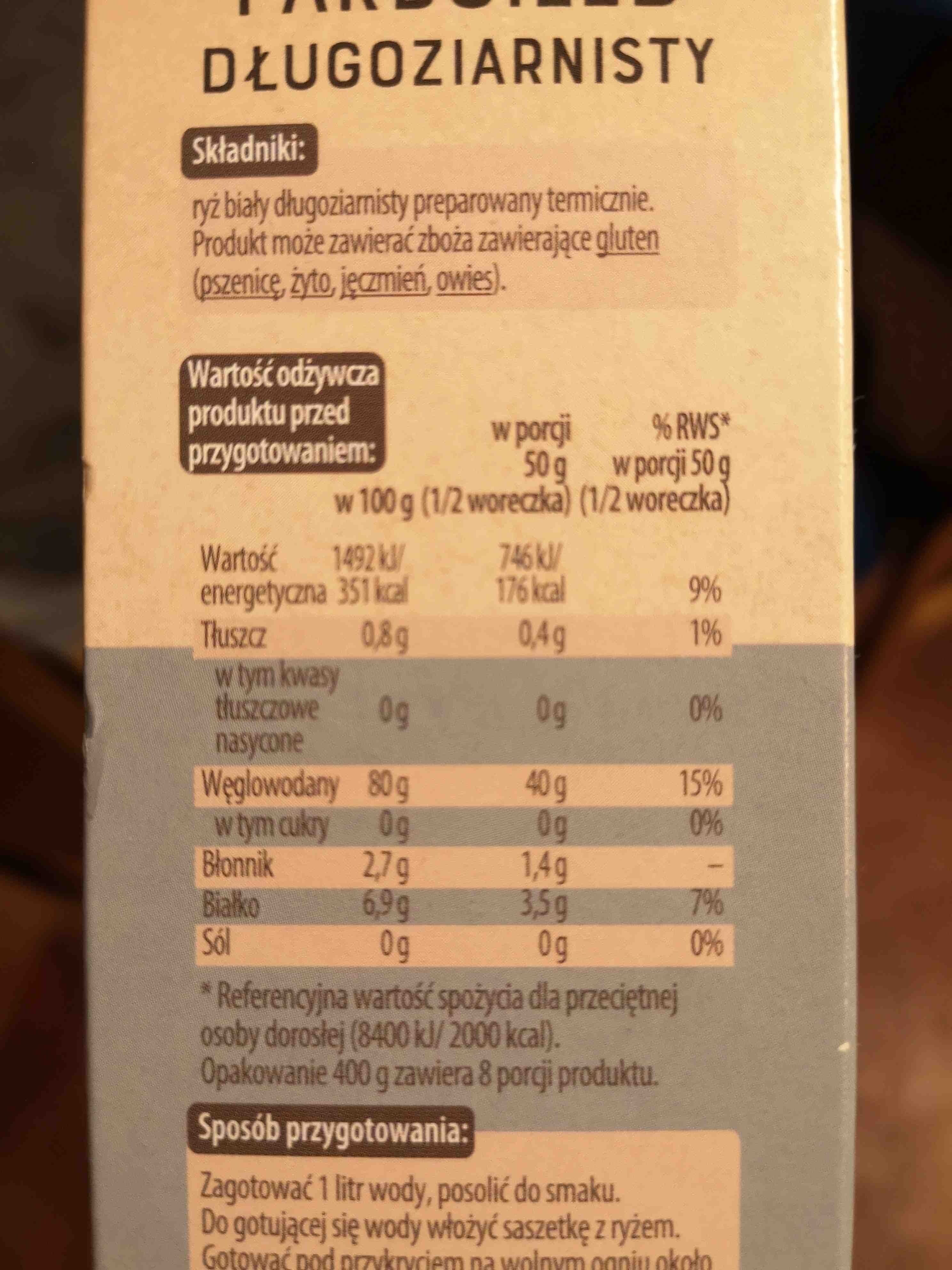 Plony natury Ryż parboiled packshot