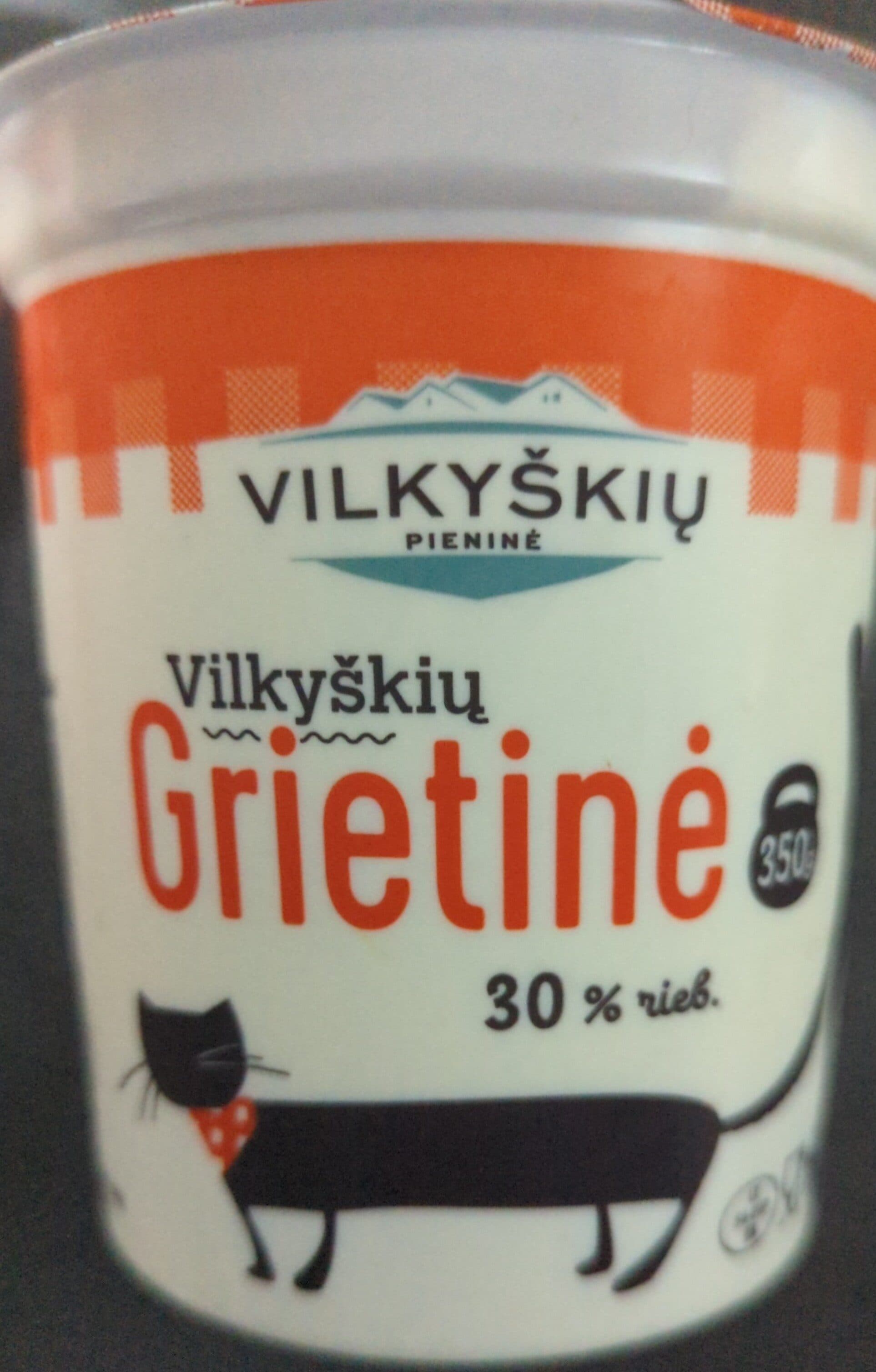 Vilkyškių pieninė Grietinė packshot