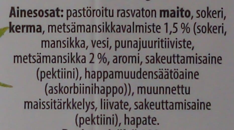 Vilvi Juotava jogurtti metsämansikka packshot