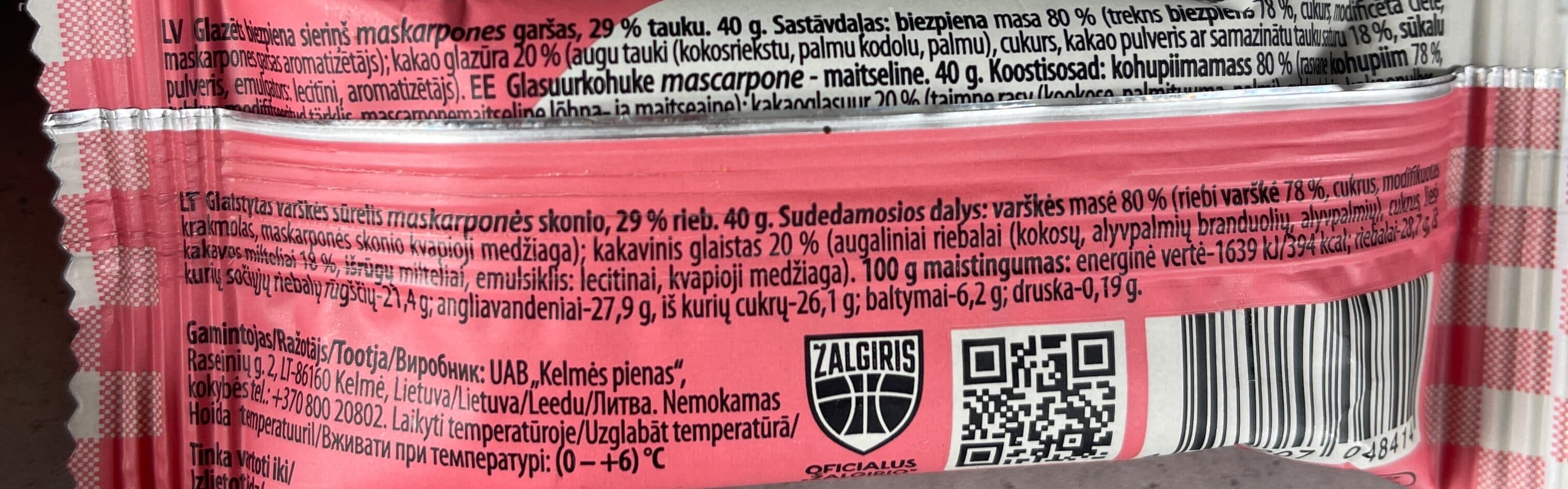 Vilkyškių pieninė Varškės sūrelis packshot