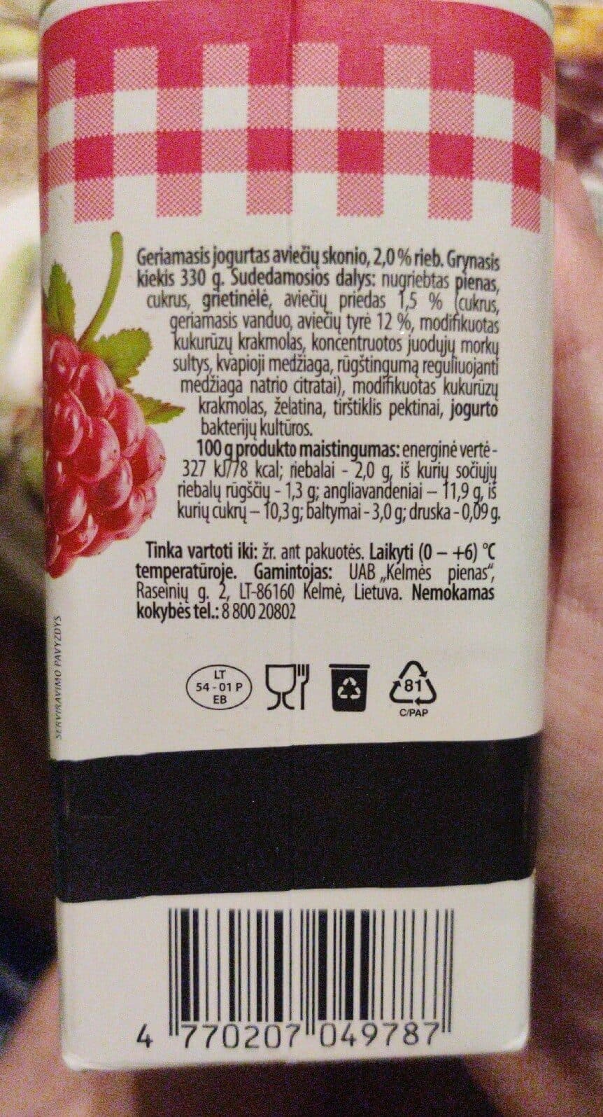 Vilvi Vilkyskiu Jogurtas packshot