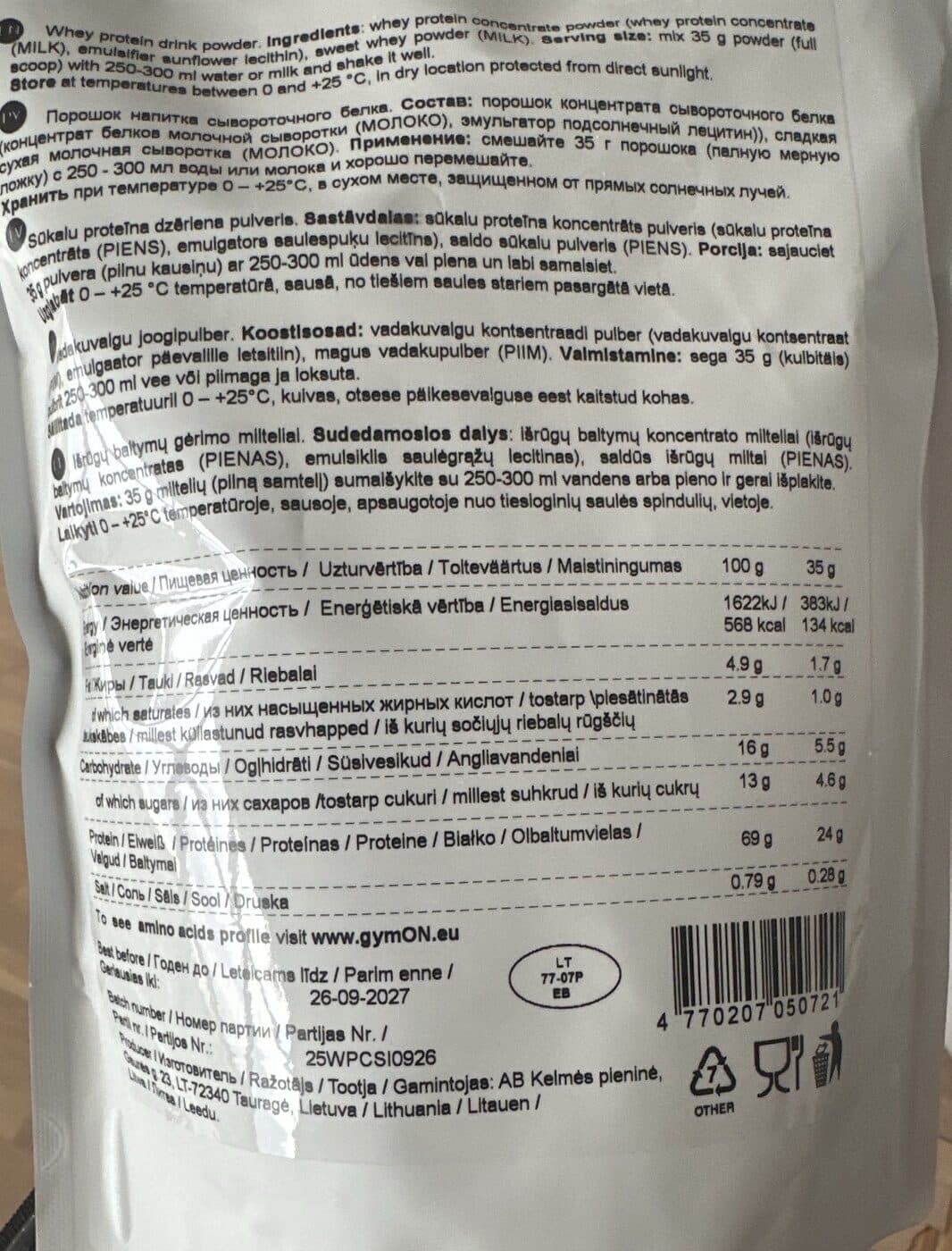 Force Five Whey Protein packshot
