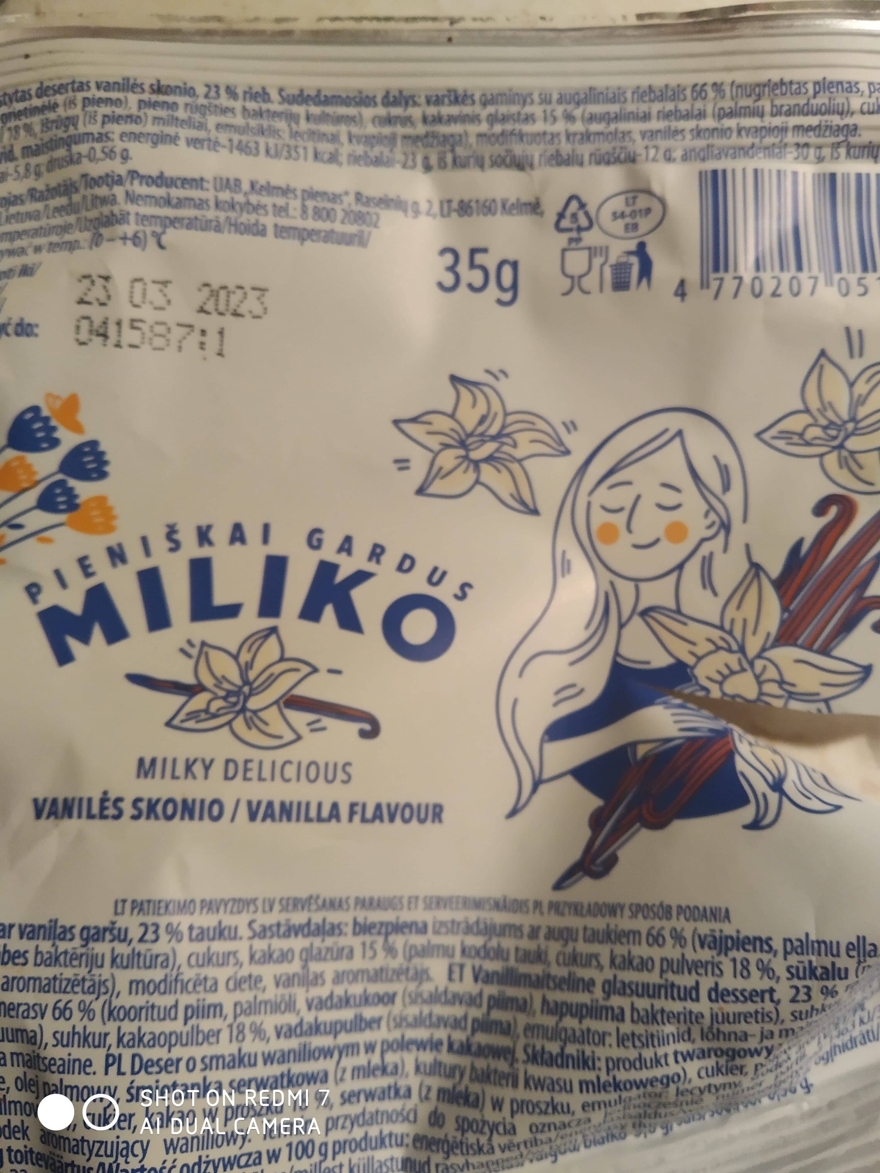 Kelmės Pienas product packshot