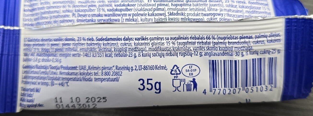 Kelmės Pienas 4770207051032 packshot