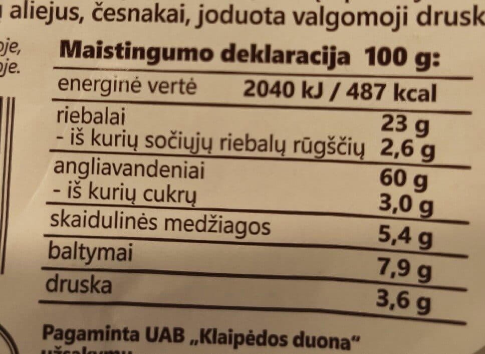 Klaipėdos Plikyta Kepta Duona packshot
