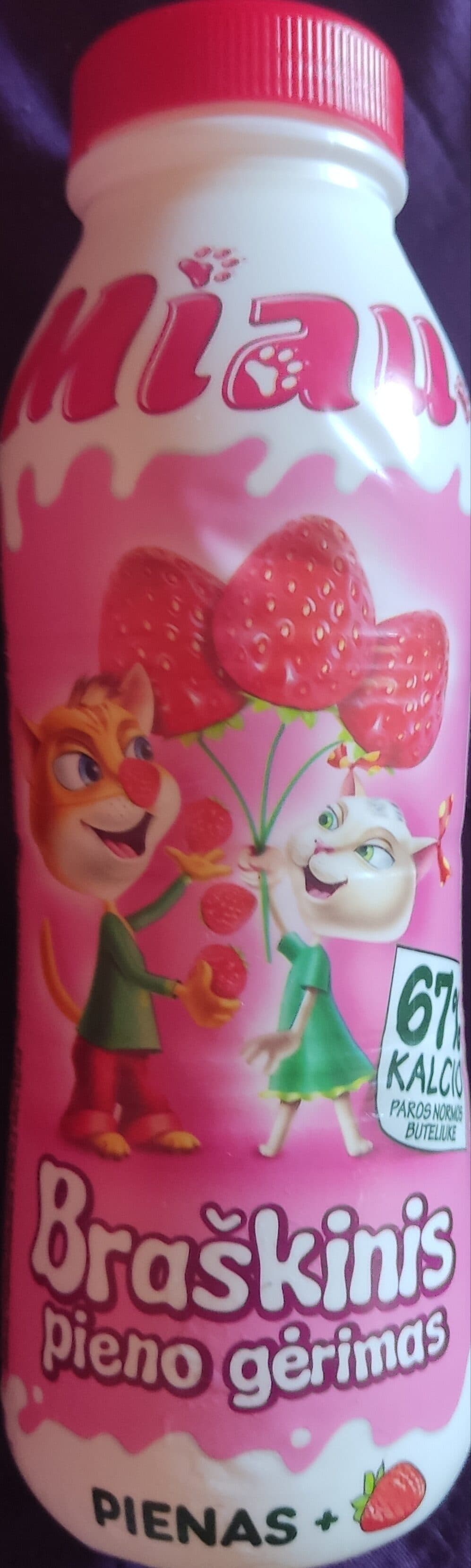 Pieno žvaigždės Braškinis Pieno Gerimas 2,3% rieb. packshot