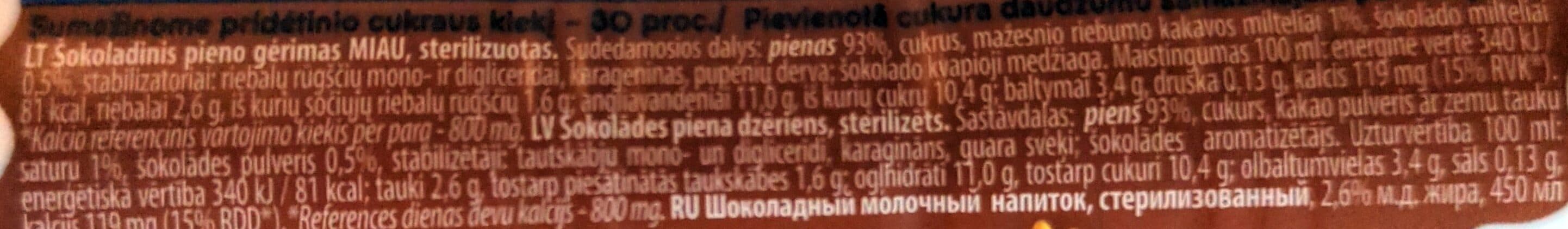 Miau Šokoladinis pienas packshot