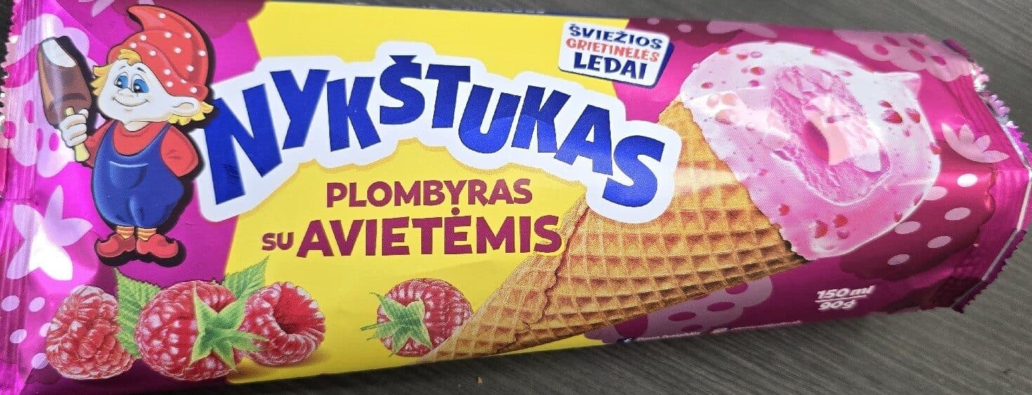 Pieno Žvaigždės Nykštukas Plombyras Su Avietėmis packshot