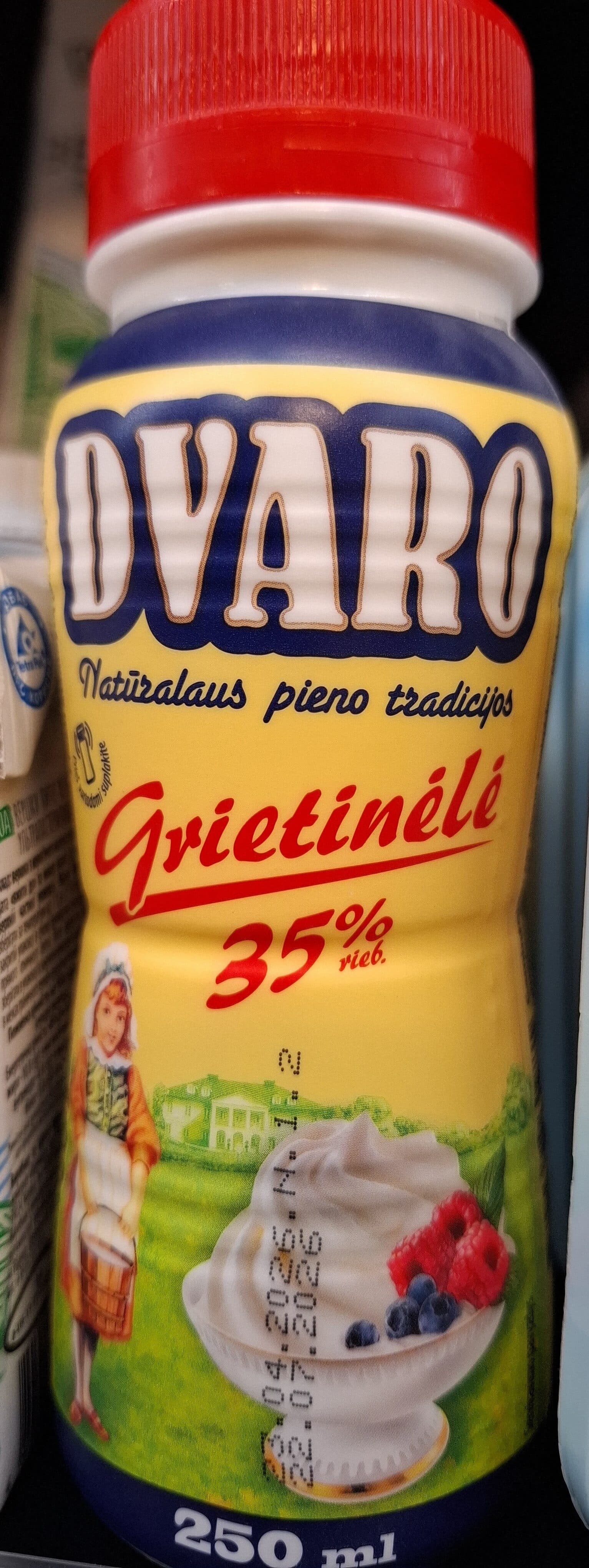 Dvaro Сметана 35% packshot