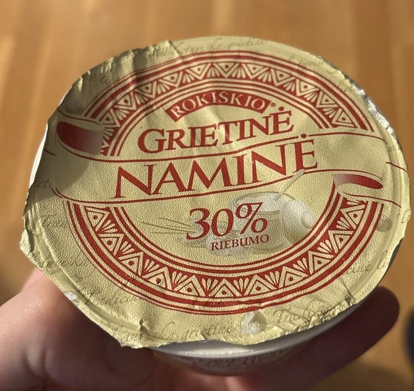 Rokiškio Grietinė 30% packshot