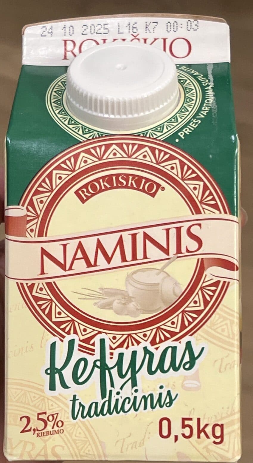 Rokiškio Naminis kefyras Tradicinis packshot