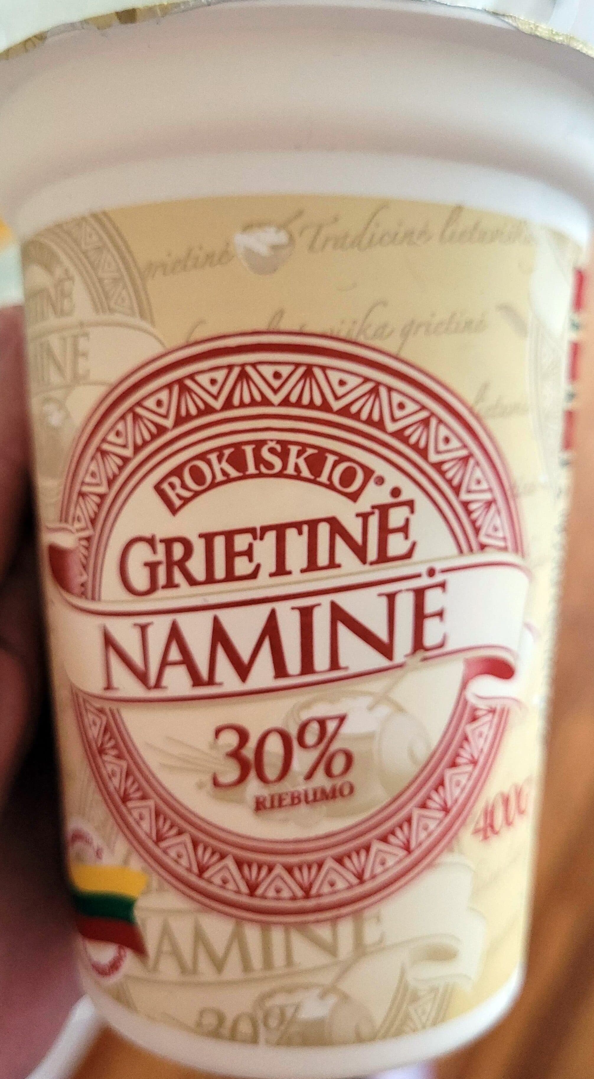 Rokiškio Naminė rokiškio grietinė packshot