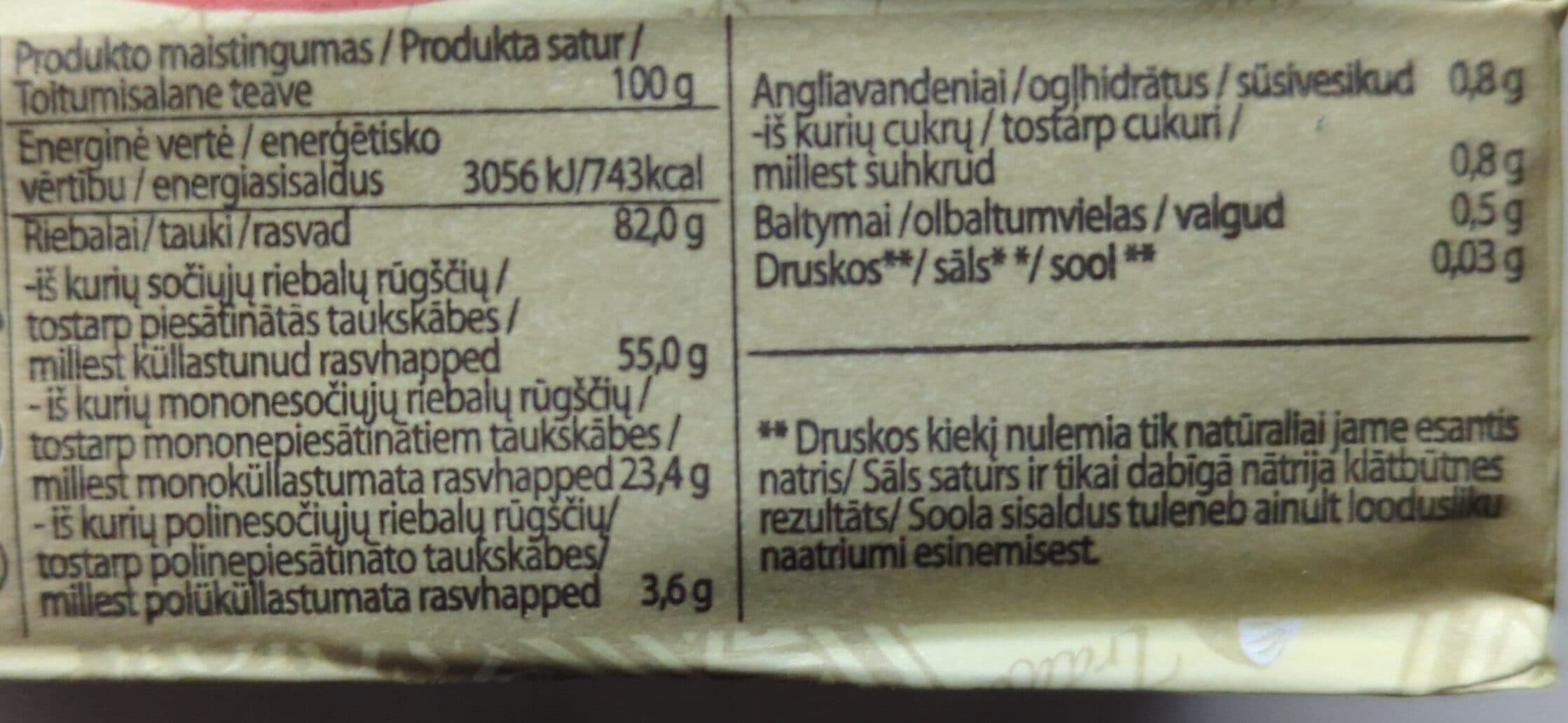 Rokiškio Butter packshot