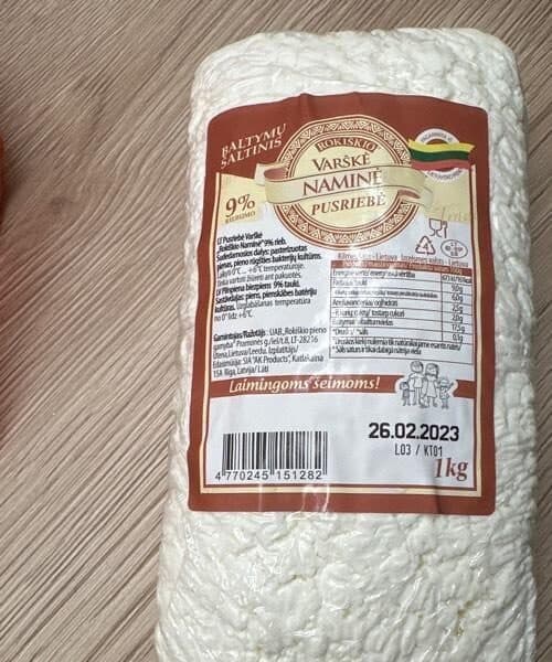 Rokiškio Varškė naminė pusriebe packshot