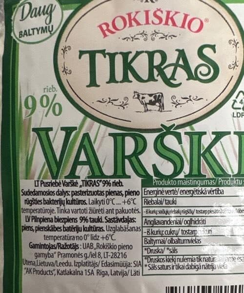 Rokiskio Varske 9% packshot