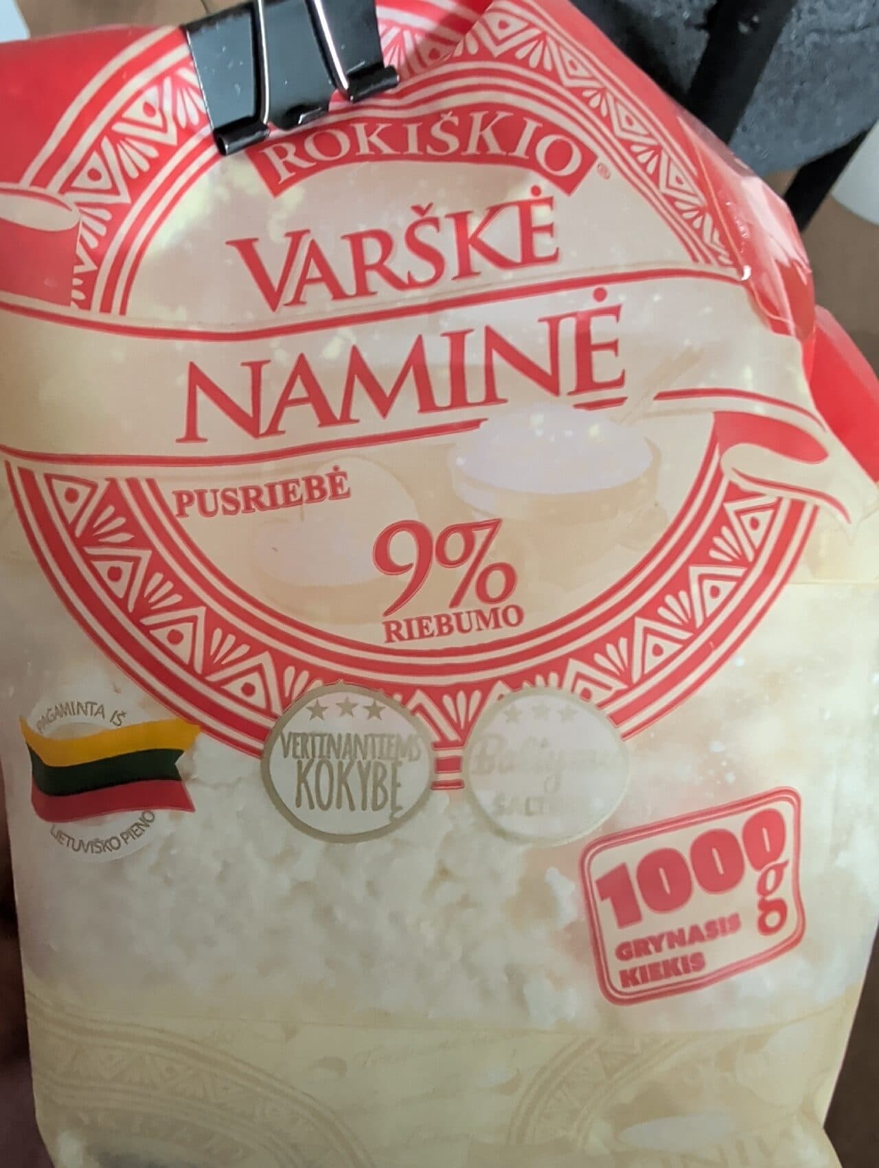 Rokiškio Naminė Varškė 9% packshot