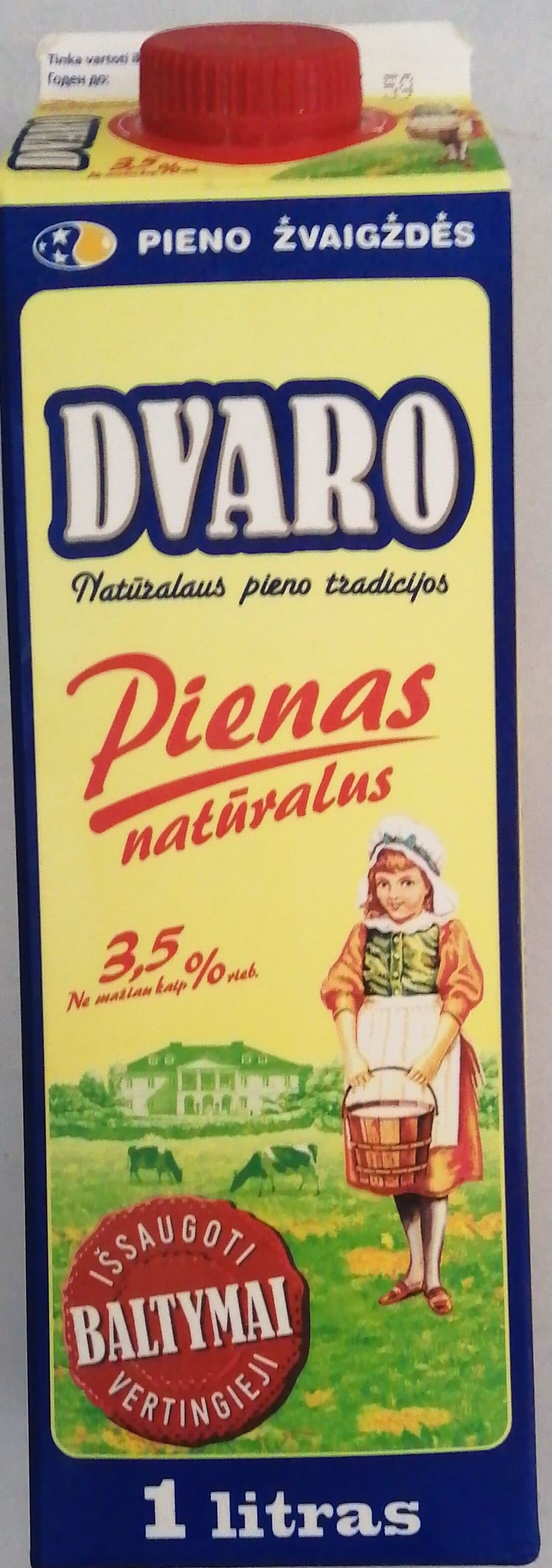 Dvaro Dvaro pienas packshot