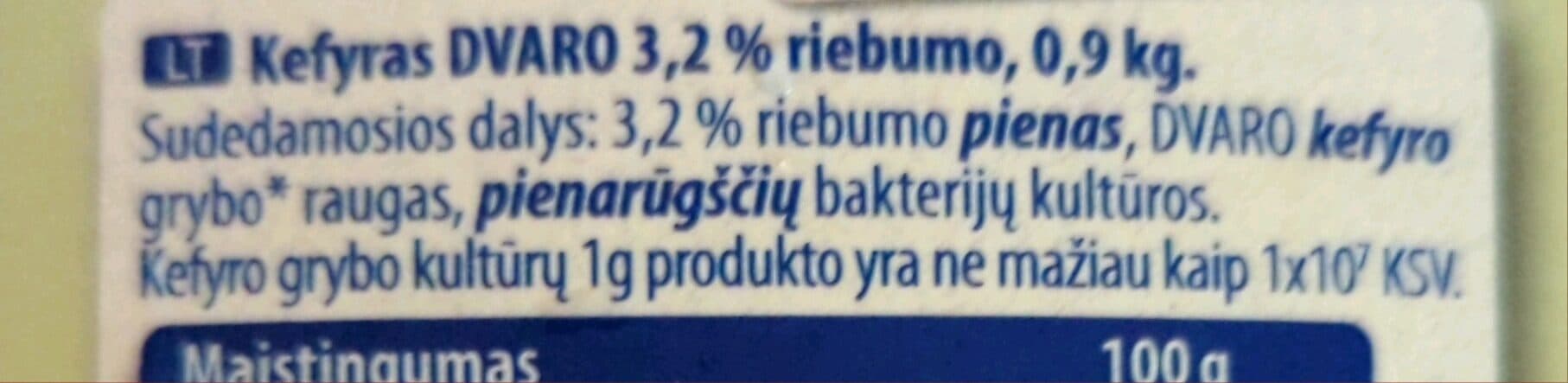 Dvaro Kefyras 3,2% packshot
