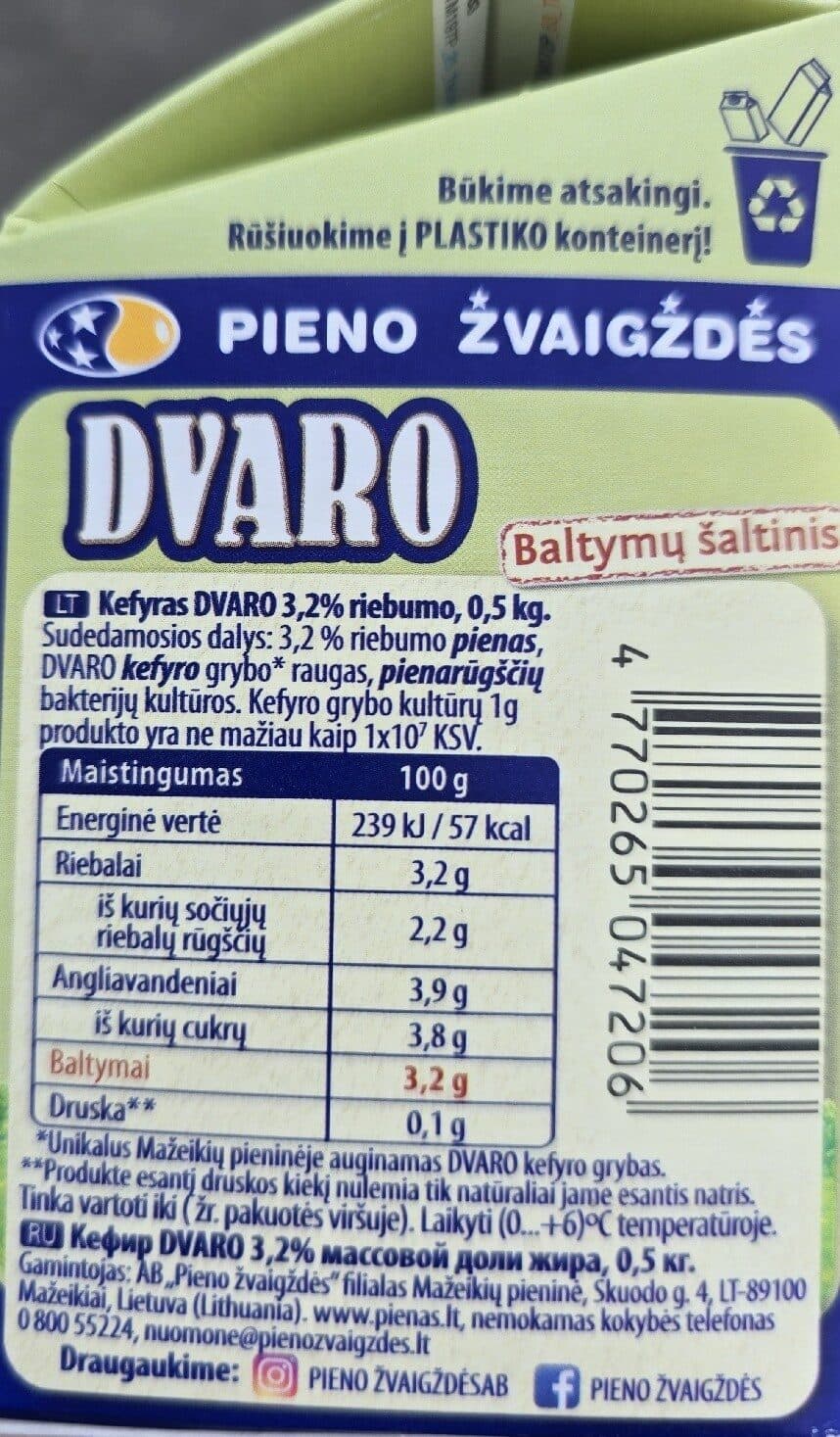 Dvaro Kefyras packshot
