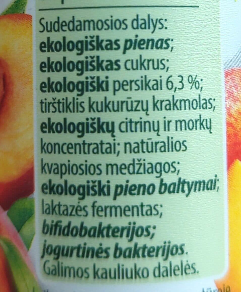 Bios Ekologiškas jogurtas su persikais packshot
