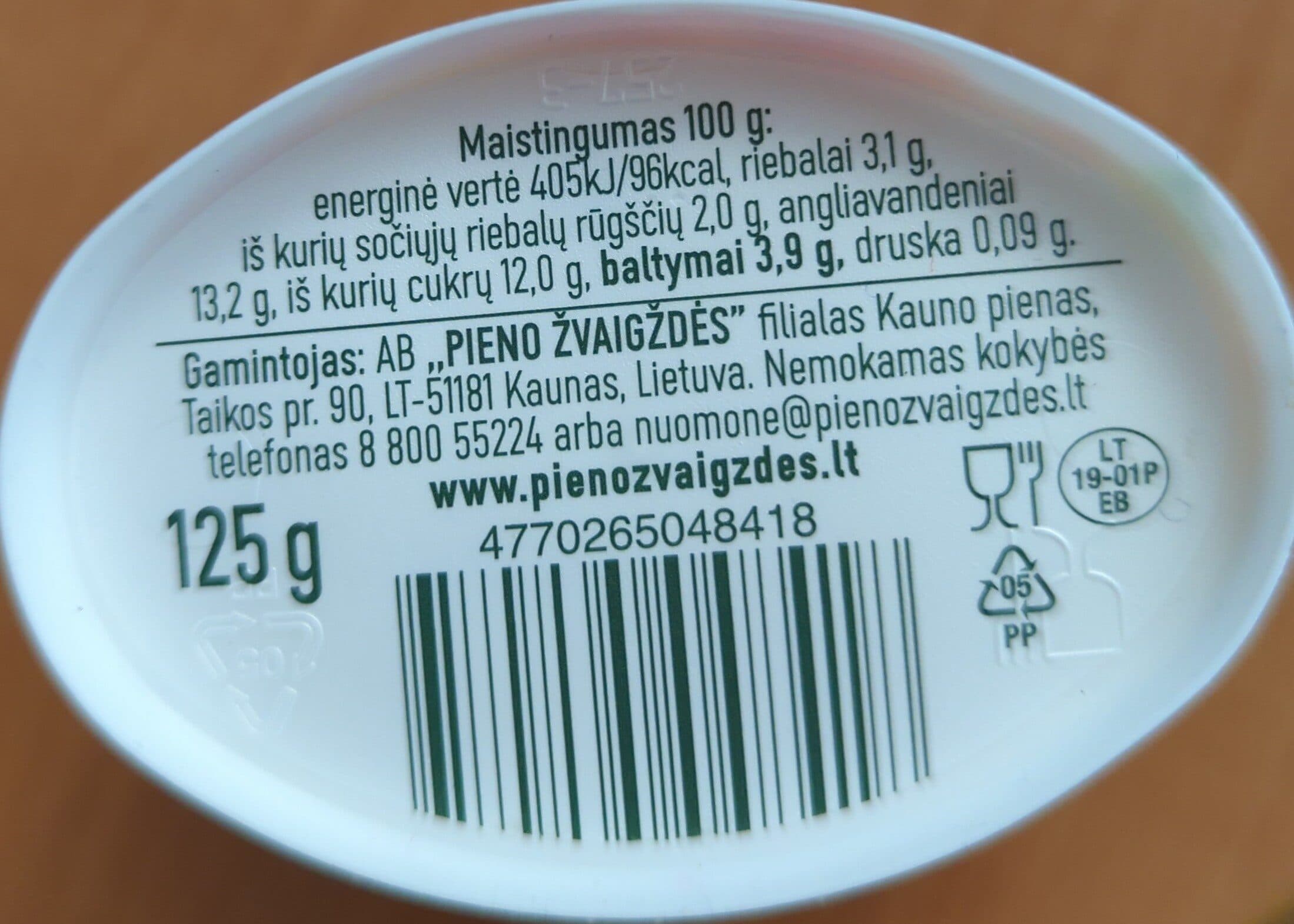 Bios Ekologiškas jogurtas su persikais packshot