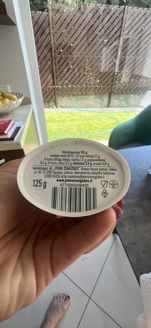 Bios Ekologiškas jogurtas Be laktozės su mėlynėmis packshot
