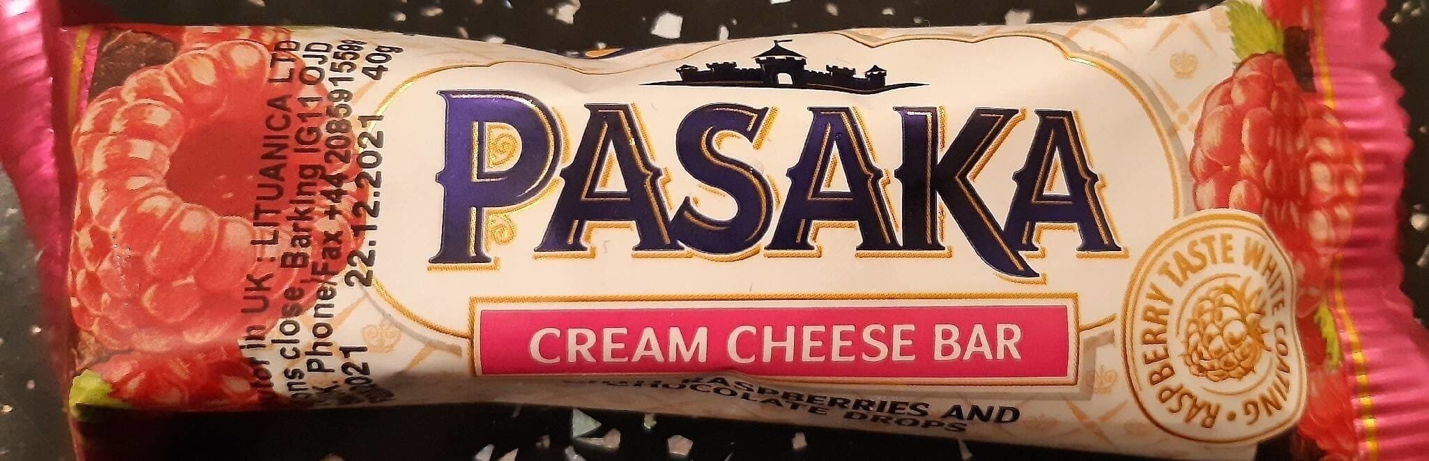 Pasaka cream cheese bar packshot