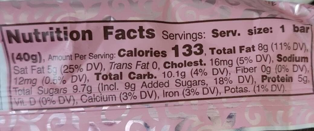 Open Food Facts Cheesecake bar packshot