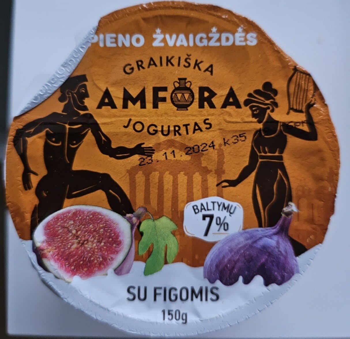 Amfora Graikiška amfora jogurtas su figomis packshot