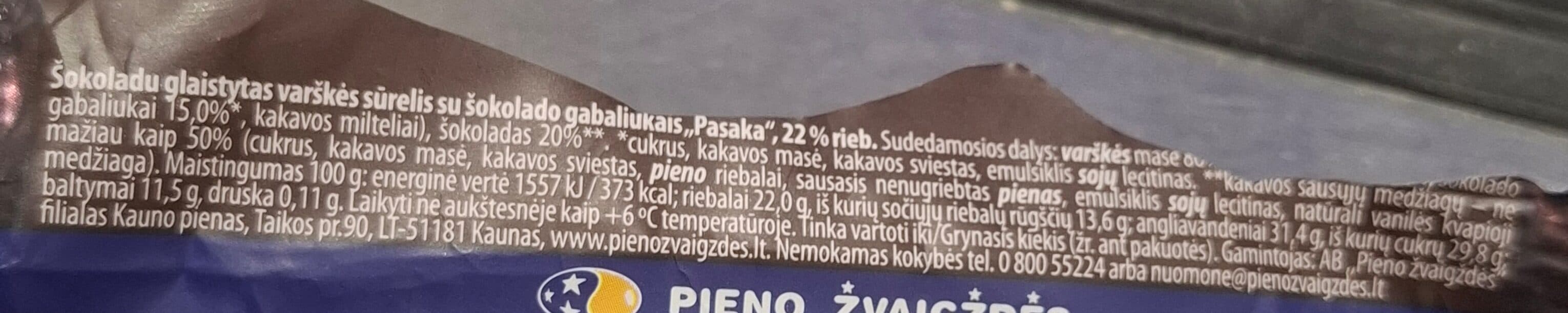Pasaka Surelis Sokoladinis packshot