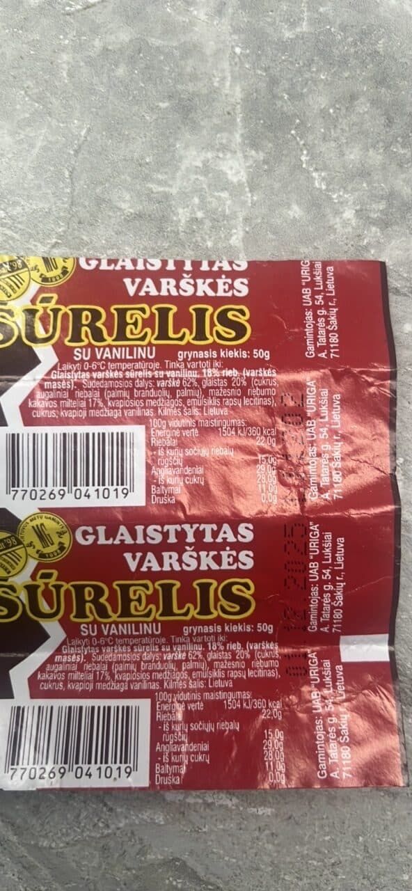 URIGA Sūrelis packshot