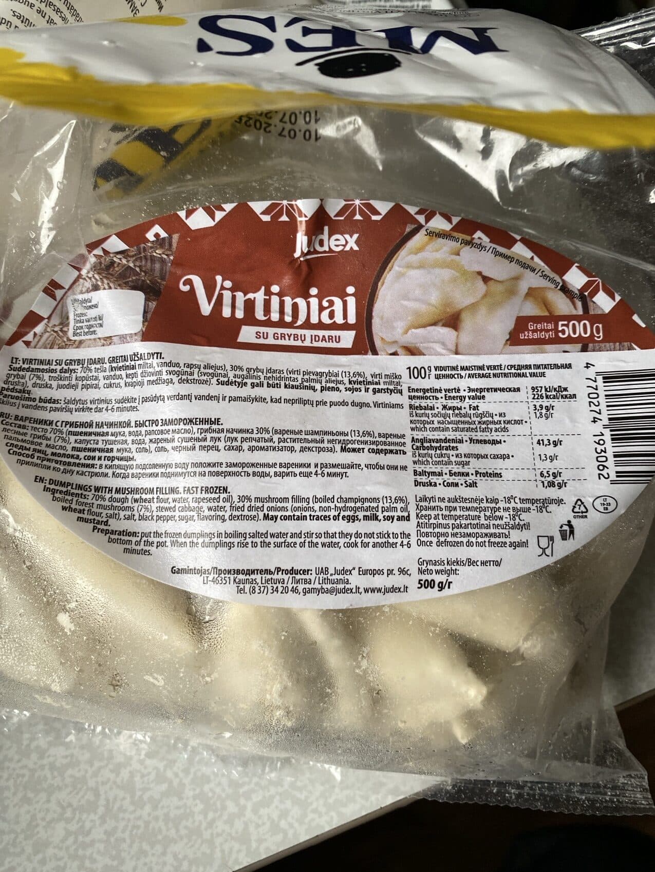 Judex Virtiniai Su Grybų Įdaru packshot
