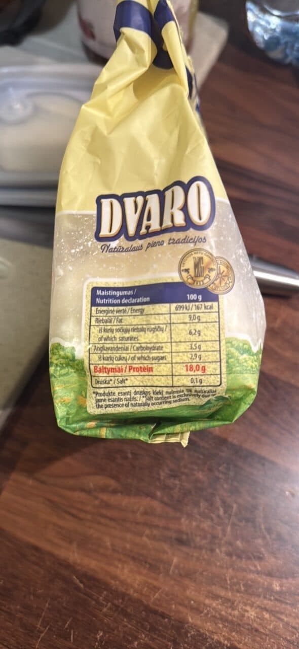 DVARO Varškė packshot