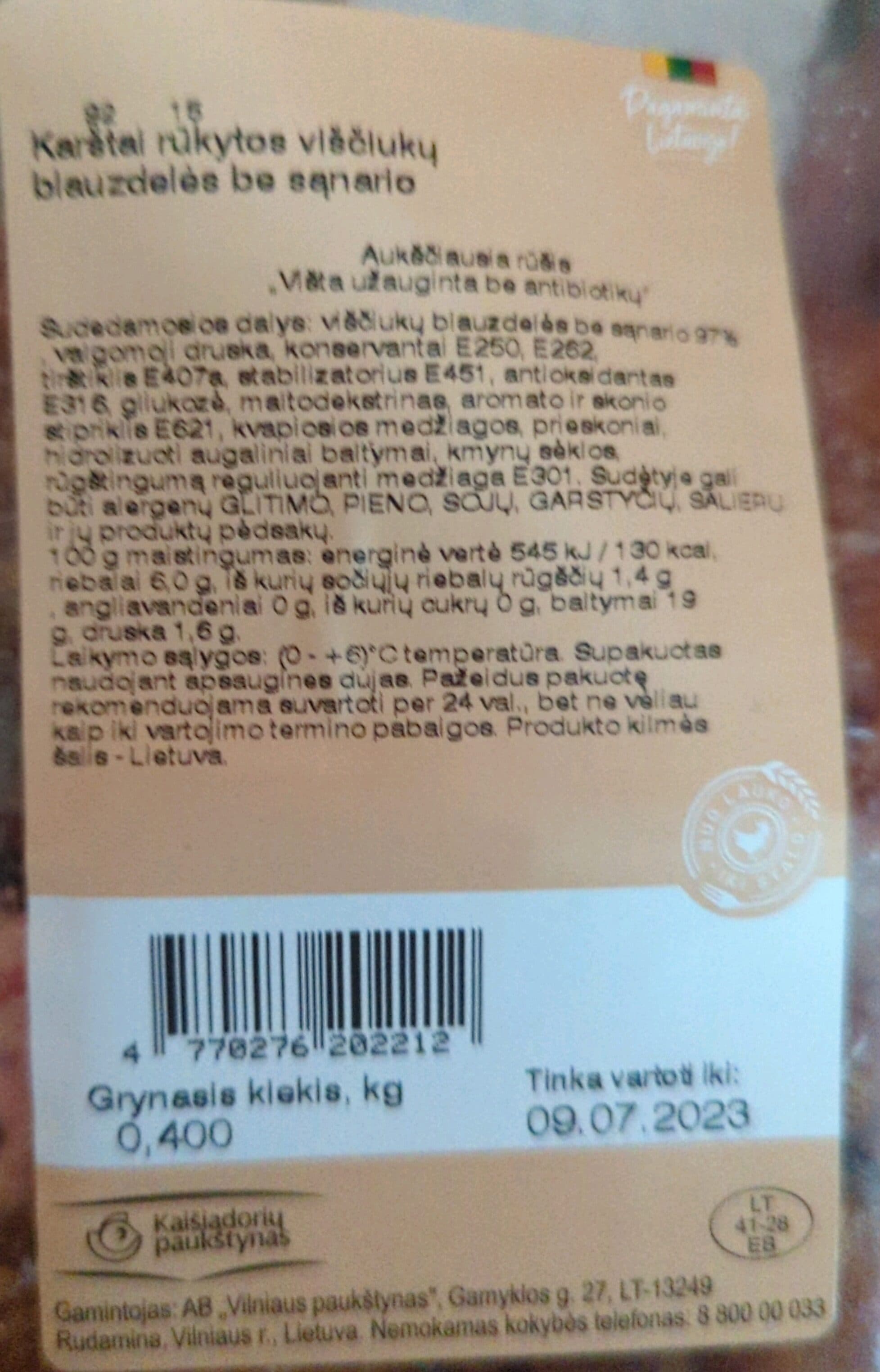 Kaisiadoriu paukstynas Rukytos visciuku blauzdeles packshot