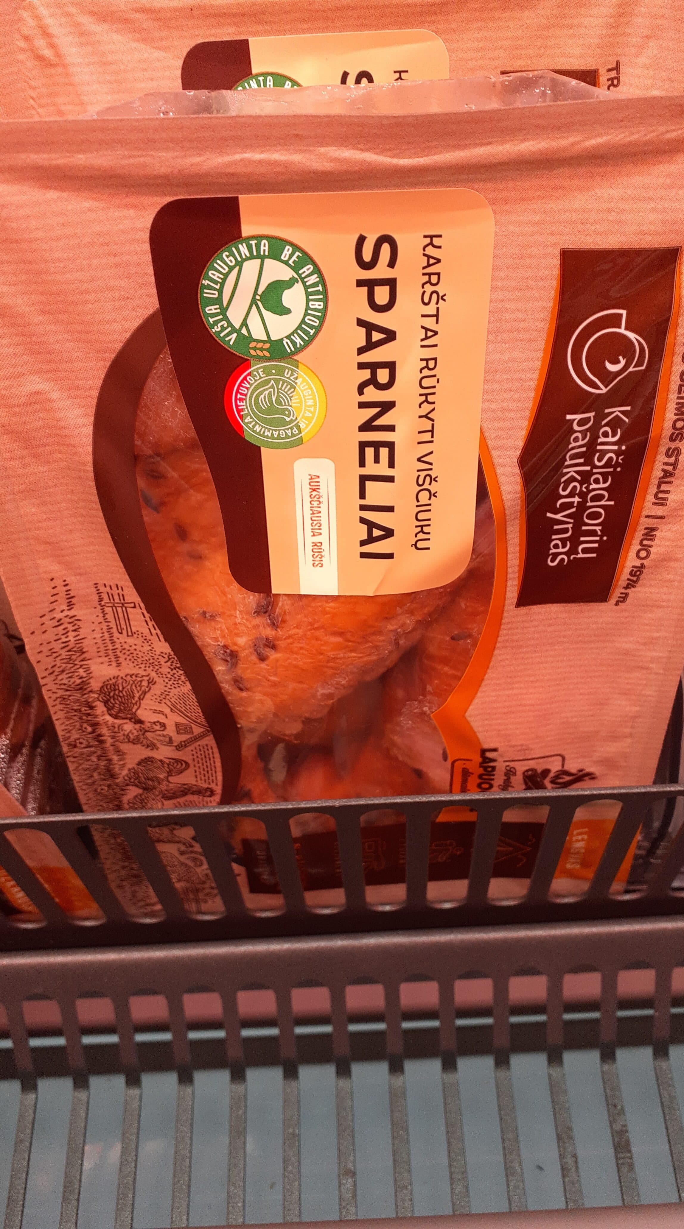 Kaišiadorių Paukštynas Karštai Rūkyti Viščiukų Sparneliai packshot