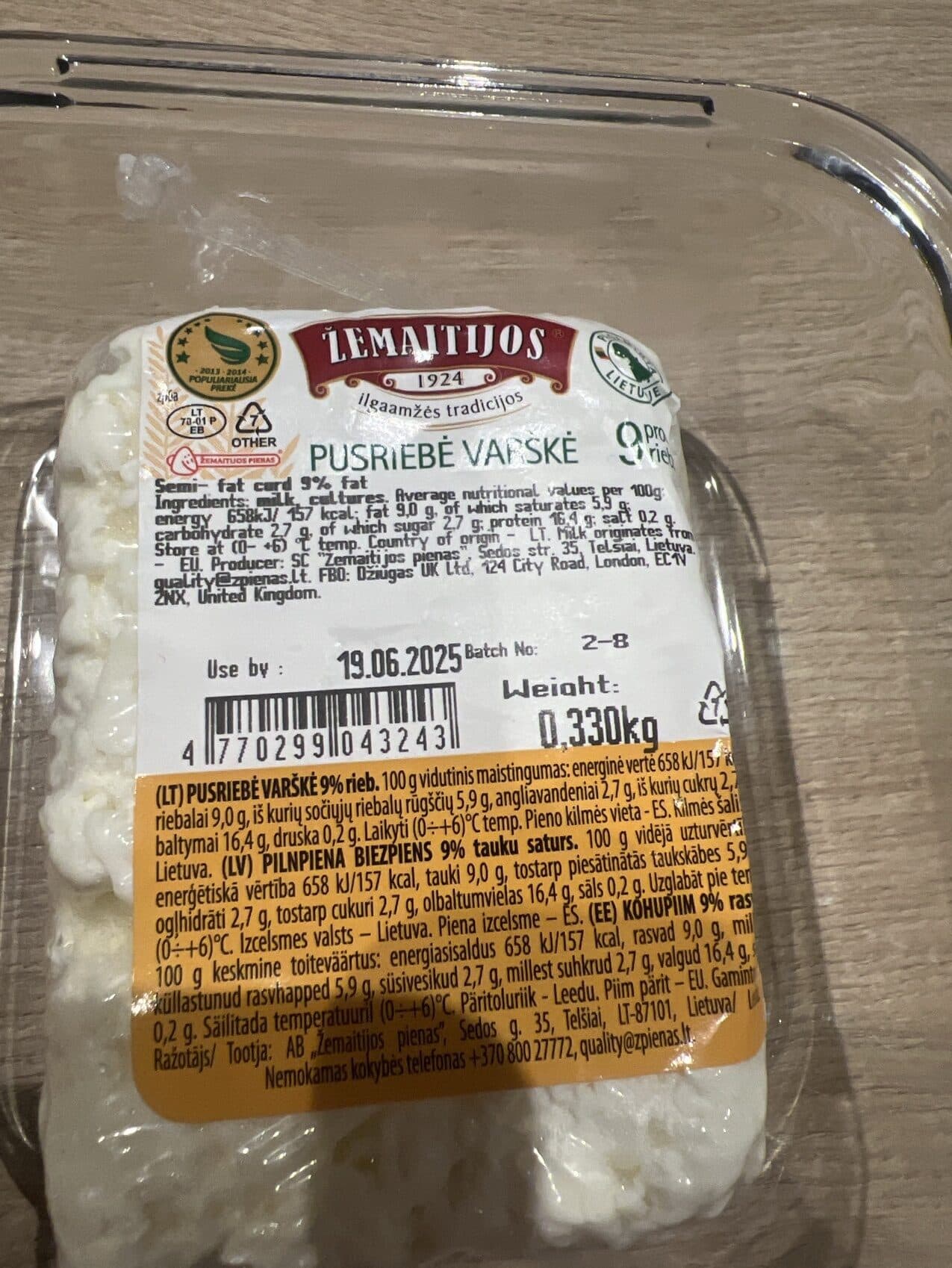 Zemaitijos Zemaitijos varske packshot