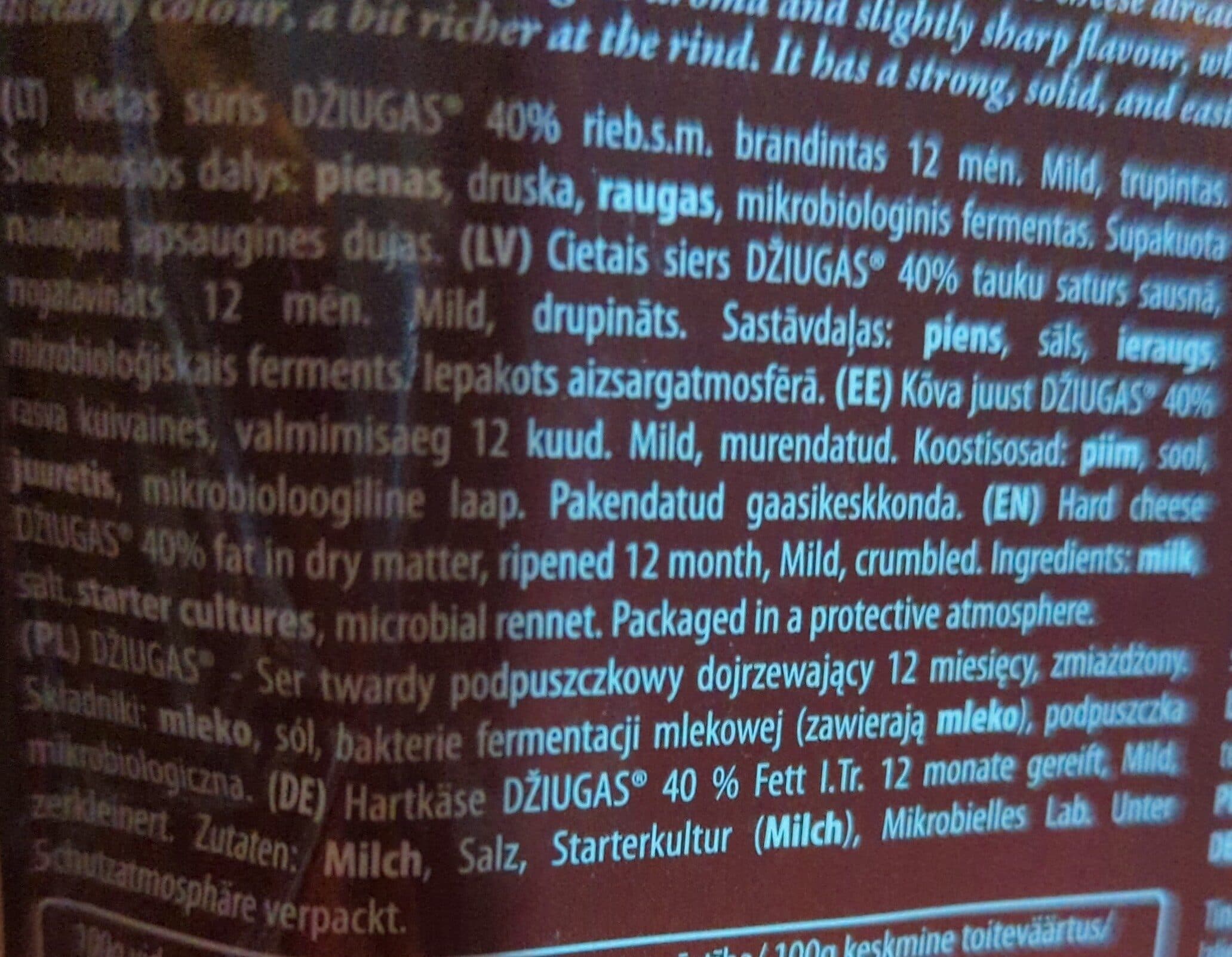 DŽIUGAS Džiugas sūris packshot