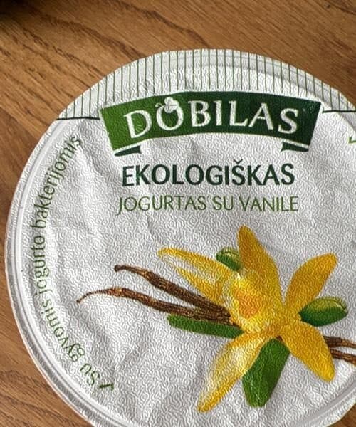 Dobilas Ekologiškas jogurtas su vanile packshot