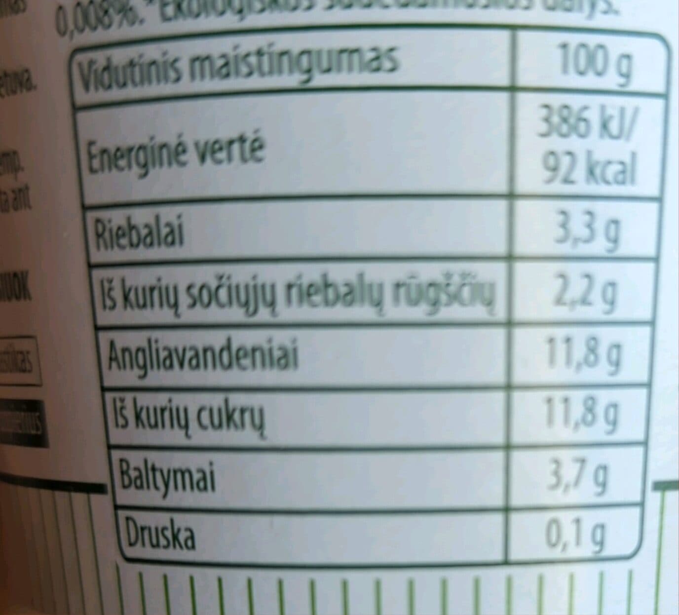 Dobilas Ekologiškas jogurtas su vanile packshot