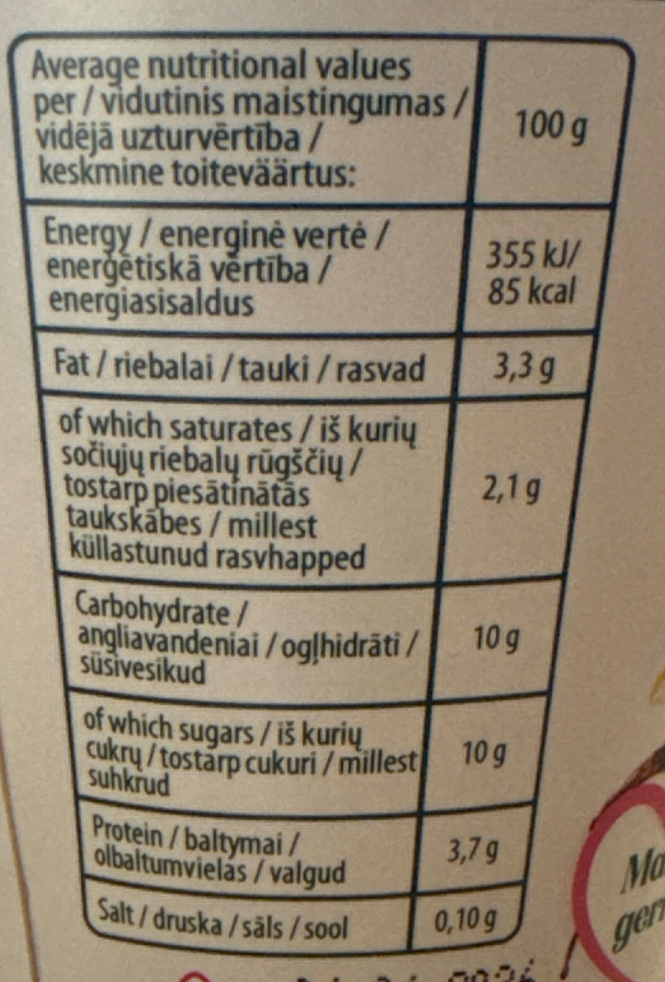 Dobilas Ekologiškas Jogurtas Su Vanile packshot