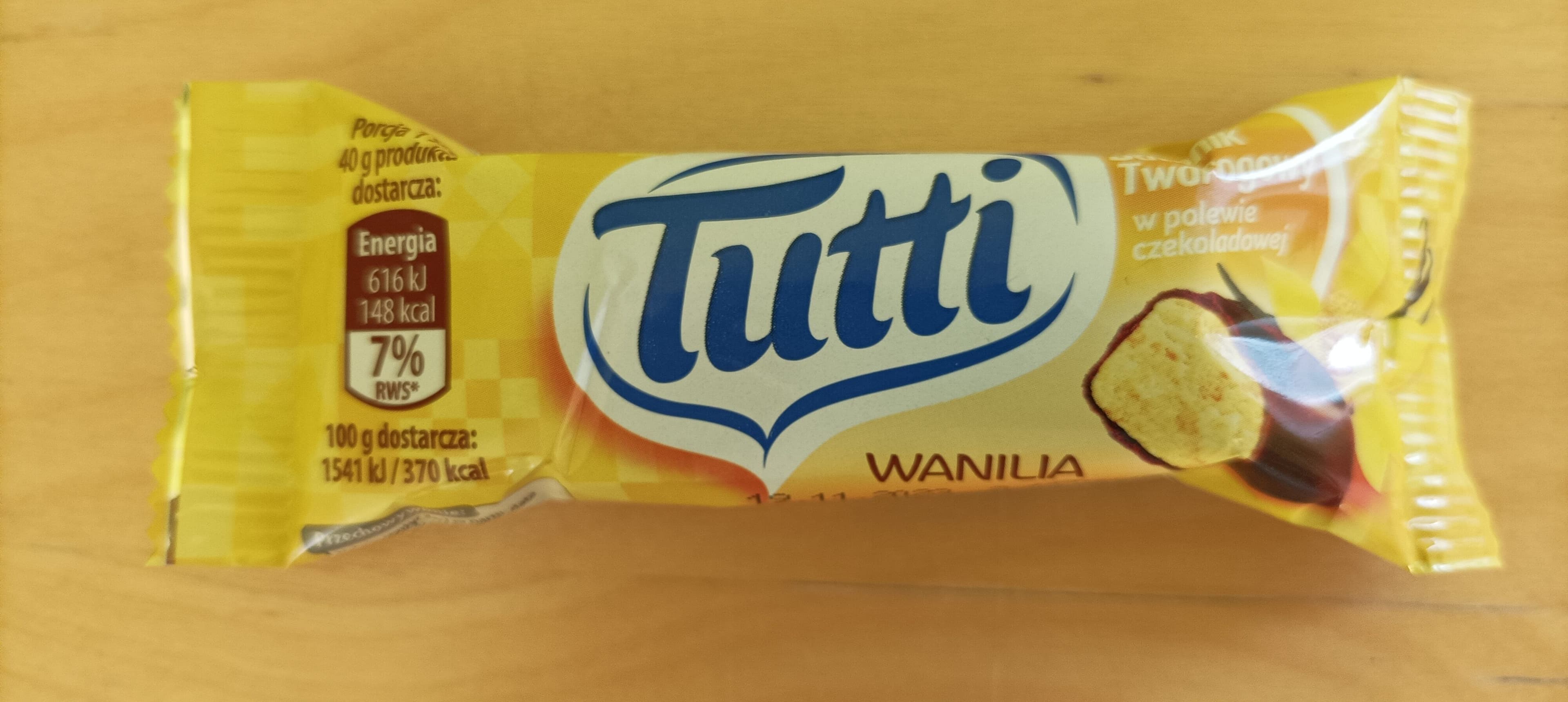 Tutti Batonik twarogowy Tutti wanilia packshot