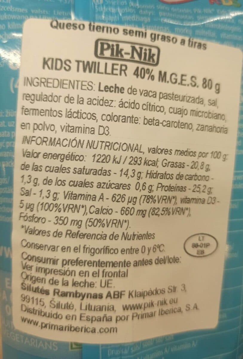 Pik-Nik Queso a tiras Twiller packshot