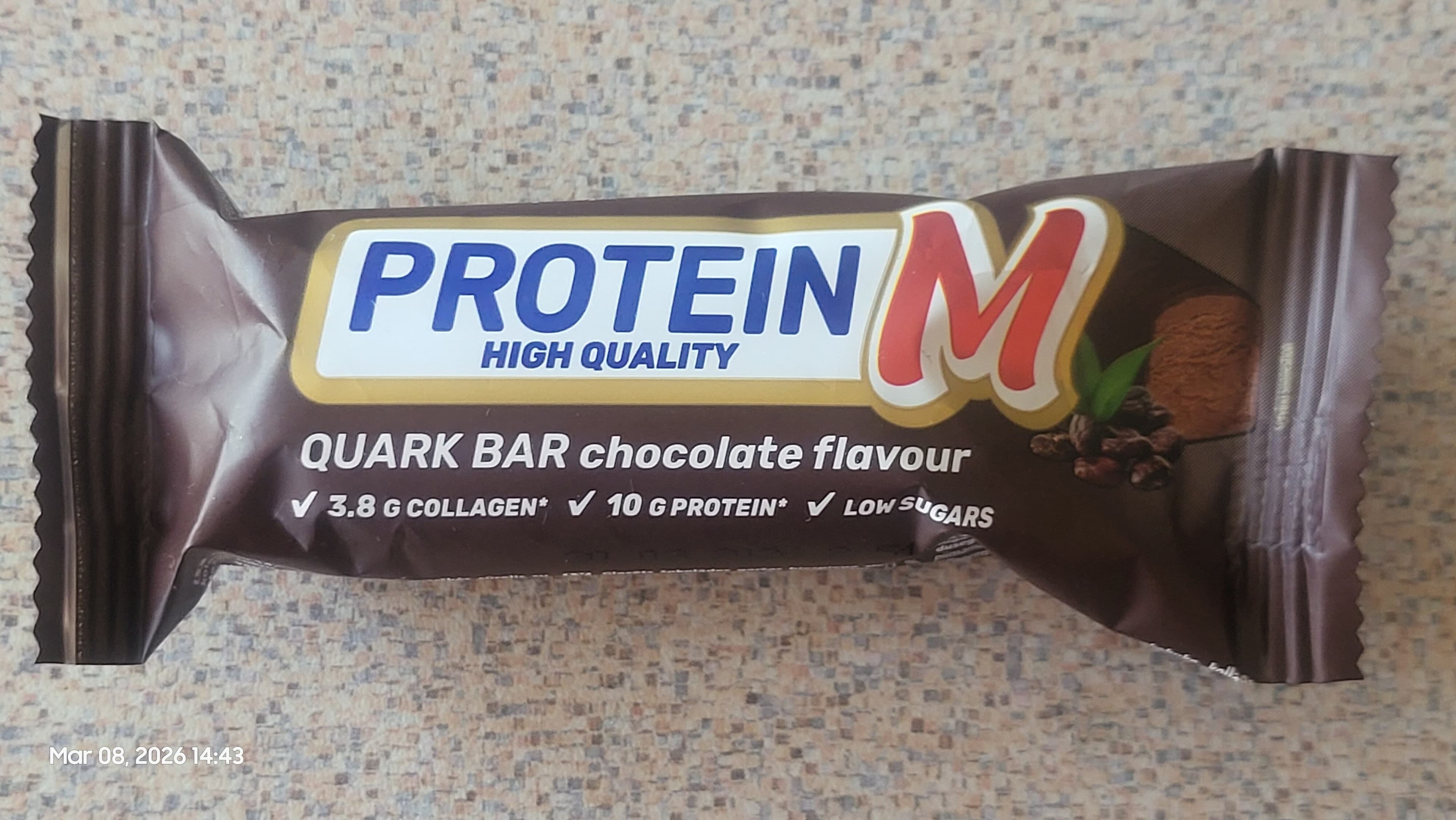 Protein m Quack bar chocolate flavour packshot