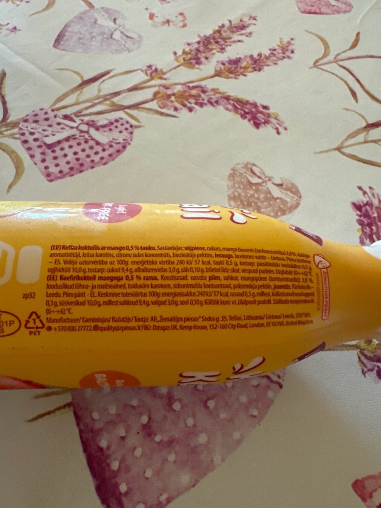 Zemaitijos Kefyro Kokteilis Su Mangais packshot