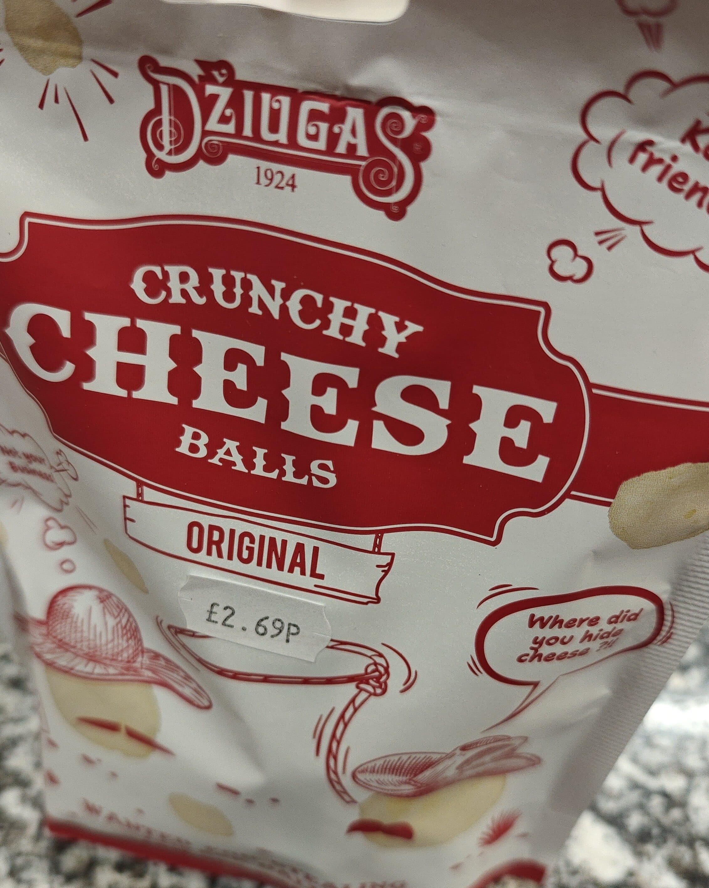 Dziugas Crunchy Cheese Balls packshot