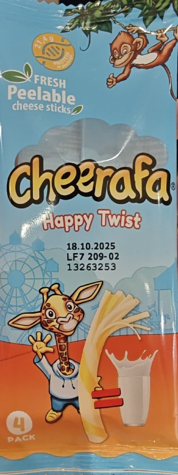 Cheerafa Happy Twist Peelable Cheese Sticks packshot