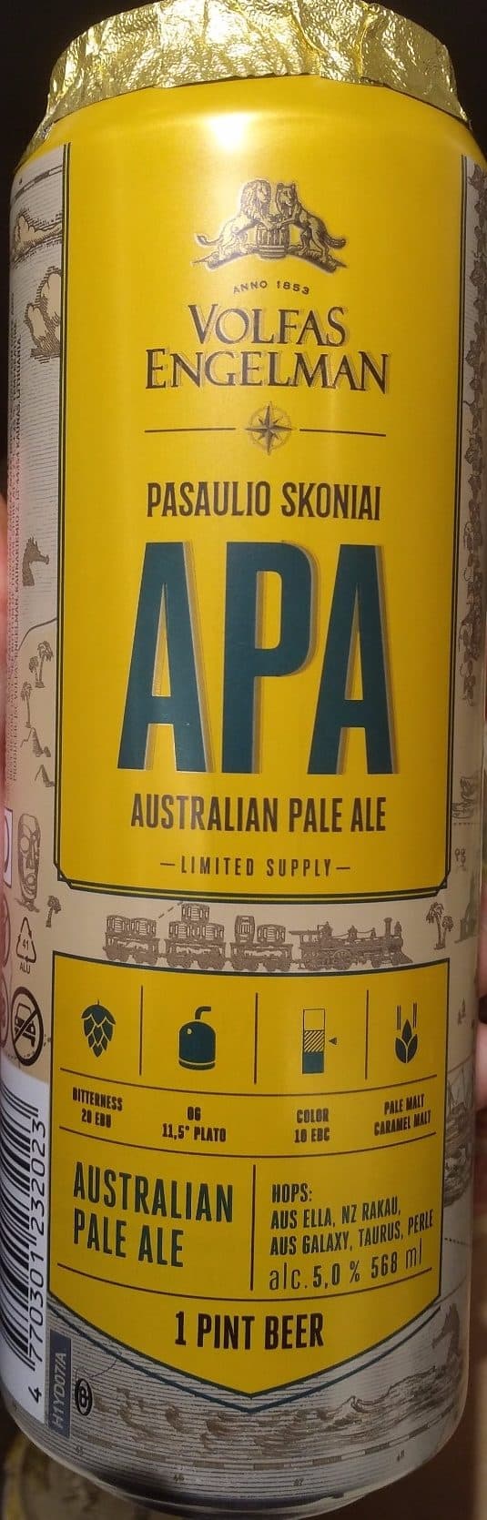 Volfas Engelman Australian Pale Ale packshot
