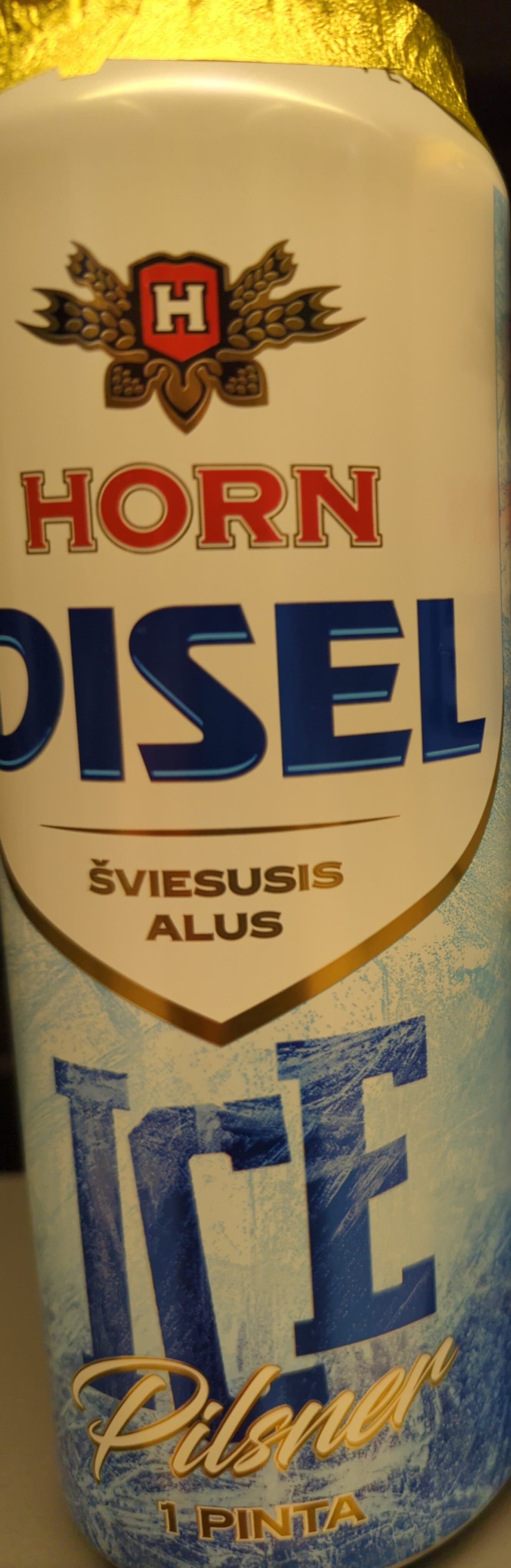 horn disel šviesusis ice alus 4.7% packshot