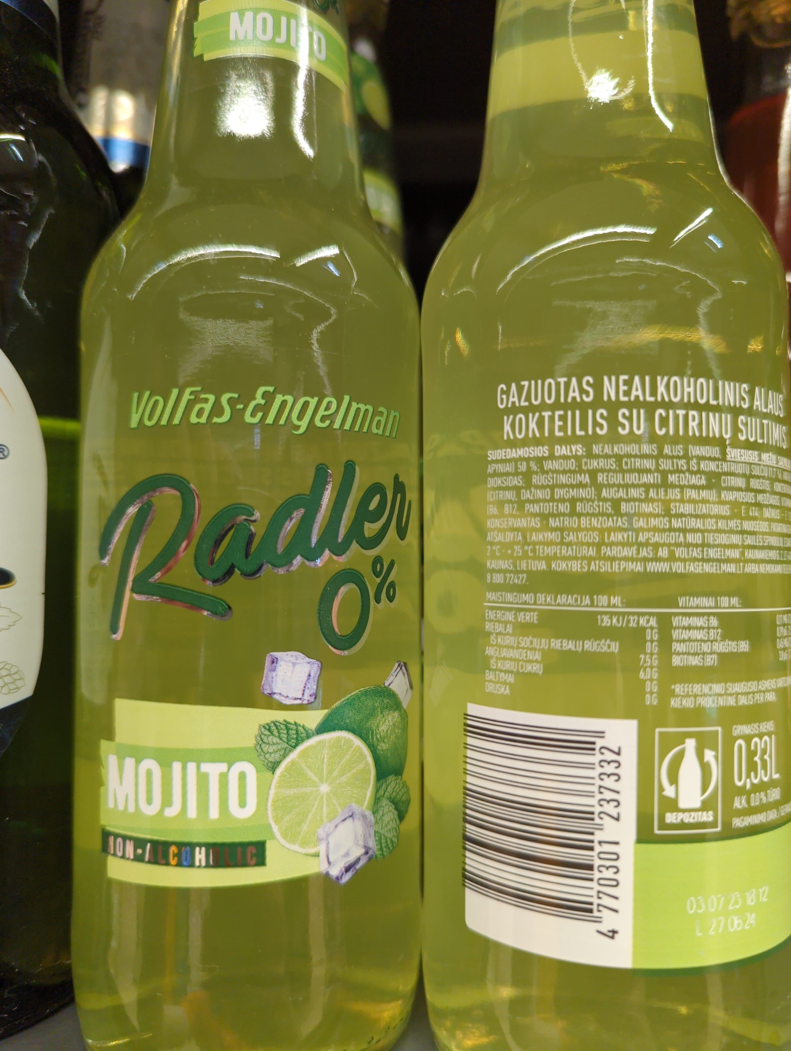 Volfas engelman nealkoholinis alaus kokteilis su citrinų sultimis packshot