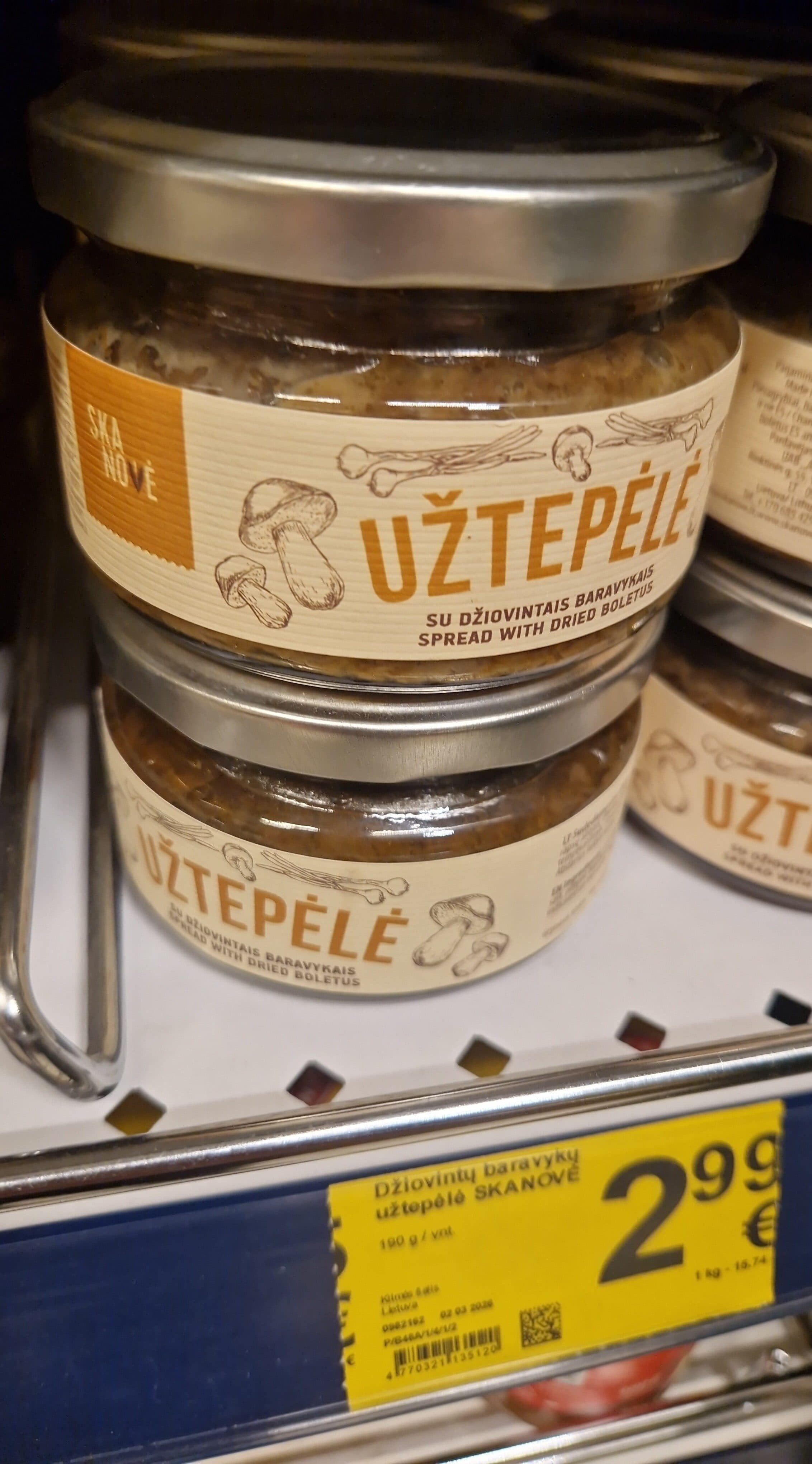 Skanovė Užtepelė Su Džiovintais Baravykais packshot